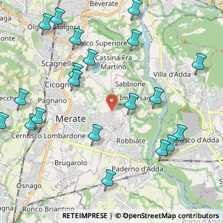 Mappa Via Benvenuto Cellini, 23807 Merate LC, Italia (2.734)