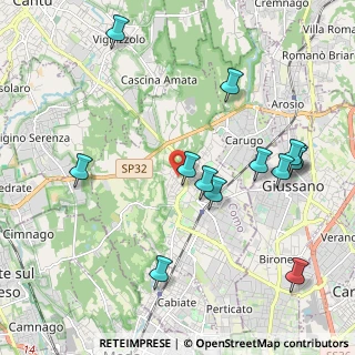 Mappa Via Maddalena Umberto, 22066 Mariano Comense CO, Italia (2.24923)