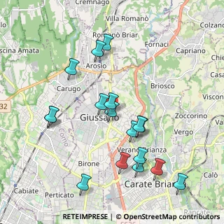 Mappa Via Ambrogio Viganò, 20833 Giussano MB, Italia (2.03118)