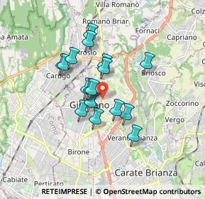 Mappa Via Ambrogio Viganò, 20833 Giussano MB, Italia (1.29824)