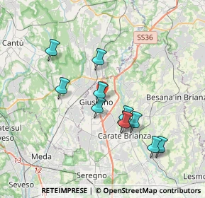 Mappa Via Ambrogio Viganò, 20833 Giussano MB, Italia (3.31182)