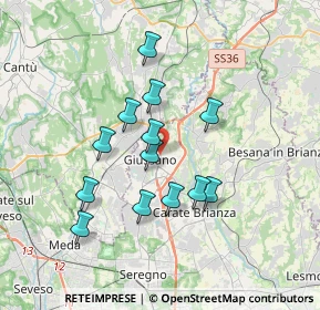 Mappa Via Ambrogio Viganò, 20833 Giussano MB, Italia (3.03692)
