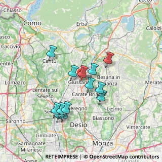 Mappa Via Ambrogio Viganò, 20833 Giussano MB, Italia (6.17)