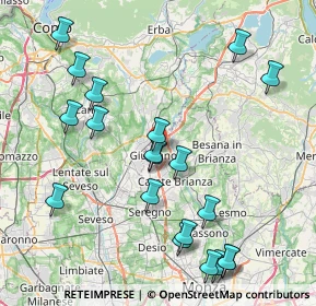 Mappa Via Ambrogio Viganò, 20833 Giussano MB, Italia (9.101)