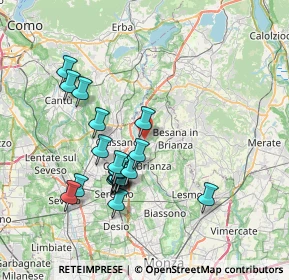 Mappa Via Col di Lana, 20836 Briosco MB, Italia (7.052)