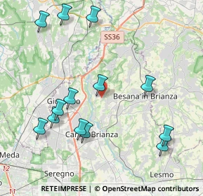 Mappa Via Col di Lana, 20836 Briosco MB, Italia (4.54538)