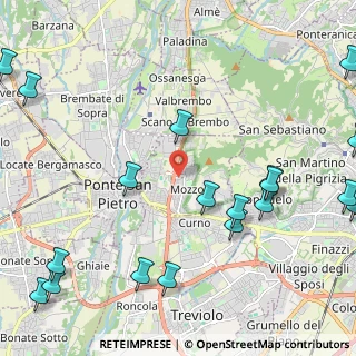 Mappa Via della Mola, 24030 Mozzo BG, Italia (3.1395)