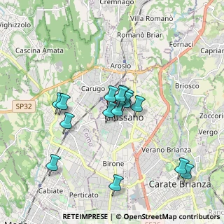 Mappa Via Fabio Filzi, 20833 Giussano MB, Italia (1.58267)