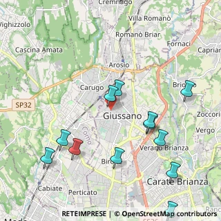 Mappa Via Fabio Filzi, 20833 Giussano MB, Italia (2.50077)