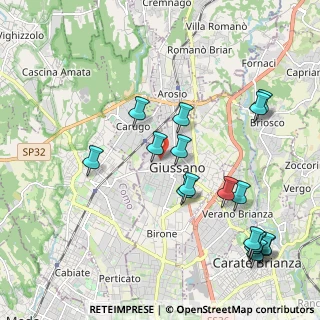 Mappa Via Fabio Filzi, 20833 Giussano MB, Italia (2.33059)