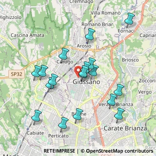 Mappa Via Fabio Filzi, 20833 Giussano MB, Italia (1.90722)