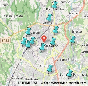 Mappa Via Fabio Filzi, 20833 Giussano MB, Italia (1.89083)