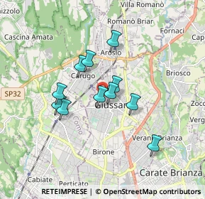 Mappa Via Fabio Filzi, 20833 Giussano MB, Italia (1.33727)