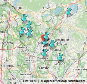 Mappa Via Fabio Filzi, 20833 Giussano MB, Italia (5.99273)