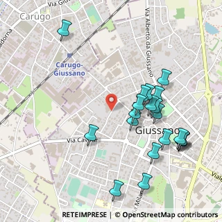 Mappa Via Fabio Filzi, 20833 Giussano MB, Italia (0.5345)