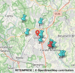 Mappa Via Fabio Filzi, 20833 Giussano MB, Italia (3.48455)