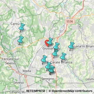 Mappa Via Fabio Filzi, 20833 Giussano MB, Italia (3.72273)