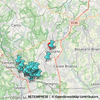 Mappa Via Fabio Filzi, 20833 Giussano MB, Italia (5.359)