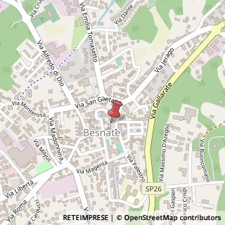 Mappa Piazza Giuseppe Mazzini, 10, 21010 Besnate, Varese (Lombardia)