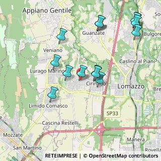 Mappa Via XXV Aprile, 22070 Fenegrò CO, Italia (2.164)