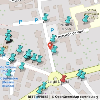 Mappa Via Leonardo Da Vinci, 20842 Besana In Brianza MB, Italia (0.0931)