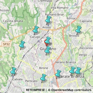 Mappa Via Silvio Pellico, 20833 Giussano MB, Italia (2.68333)