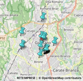 Mappa Via Silvio Pellico, 20833 Giussano MB, Italia (1.2375)