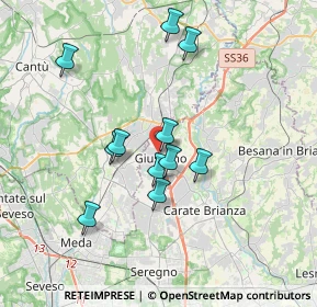 Mappa Via Silvio Pellico, 20833 Giussano MB, Italia (3.13182)