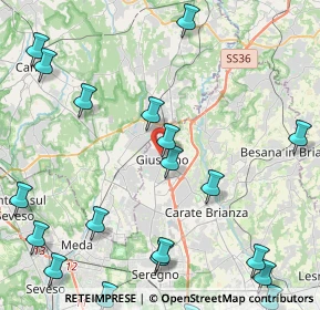 Mappa Via Silvio Pellico, 20833 Giussano MB, Italia (5.989)
