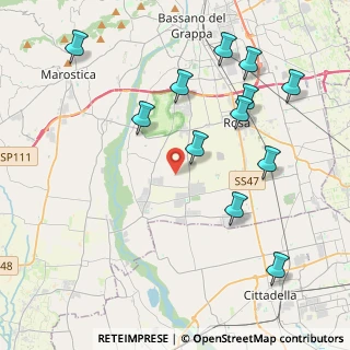 Mappa Via M, 36056 Tezze sul Brenta VI, Italia (4.6125)