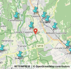Mappa Via della Cascinetta, 21049 Tradate VA, Italia (2.97083)
