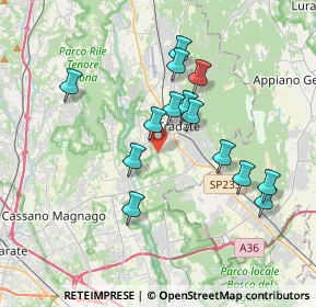 Mappa Via della Cascinetta, 21049 Tradate VA, Italia (3.32143)