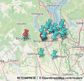 Mappa Via San Martino, 28021 Borgomanero NO, Italia (9.799)