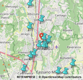 Mappa Via Carabelli, 21040 Oggiona Con Santo Stefano VA, Italia (2.075)