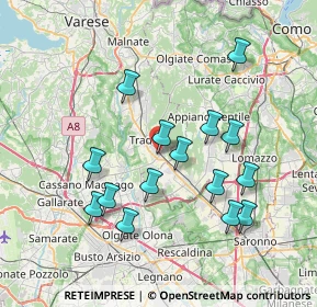Mappa Via Pasubio, 21049 Tradate VA, Italia (7.206)