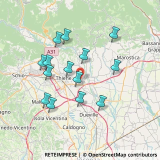 Mappa 36030 Sarcedo VI, Italia (7.11857)