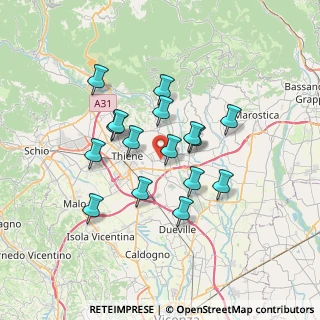 Mappa 36030 Sarcedo VI, Italia (5.76313)
