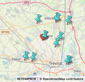 Mappa Via Tagliamento, 31050 Ponzano Veneto TV, Italia (3.7225)