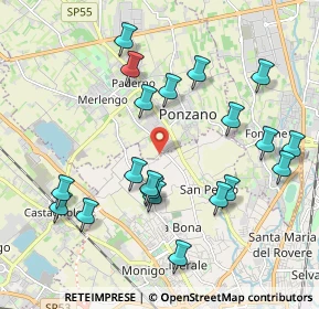 Mappa Via Tagliamento, 31050 Ponzano Veneto TV, Italia (2.0935)