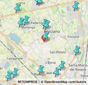 Mappa Via Tagliamento, 31050 Ponzano Veneto TV, Italia (2.92176)