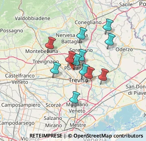 Mappa Via Tagliamento, 31050 Ponzano Veneto TV, Italia (9.9375)