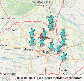 Mappa Via Tagliamento, 31050 Ponzano Veneto TV, Italia (5.57273)