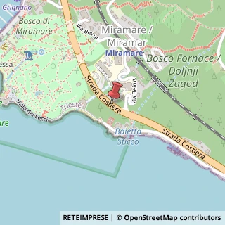 Mappa Strada Costiera, 10, 34151 Trieste, Trieste (Friuli-Venezia Giulia)