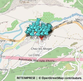 Mappa Via Du Chateau, 11011 Arvier AO, Italia (0.20741)