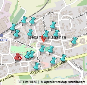 Mappa Via Pietro Ponti, 20842 Besana in Brianza MB, Italia (0.258)