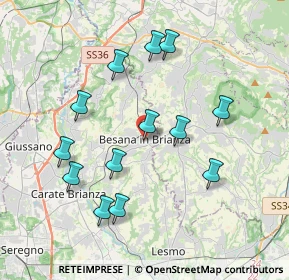 Mappa Piazza Cuzzi, 20842 Besana In Brianza MB, Italia (3.74615)