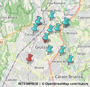Mappa Via dei Bondi, 20833 Giussano MB, Italia (1.59692)