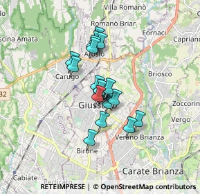 Mappa Via dei Bondi, 20833 Giussano MB, Italia (1.094)