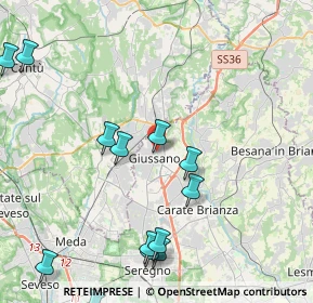 Mappa Via dei Bondi, 20833 Giussano MB, Italia (5.35643)