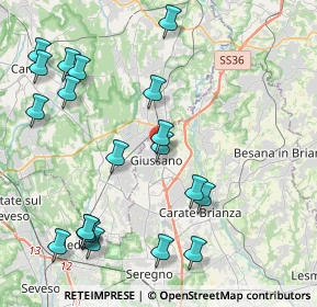 Mappa Via dei Bondi, 20833 Giussano MB, Italia (4.86)
